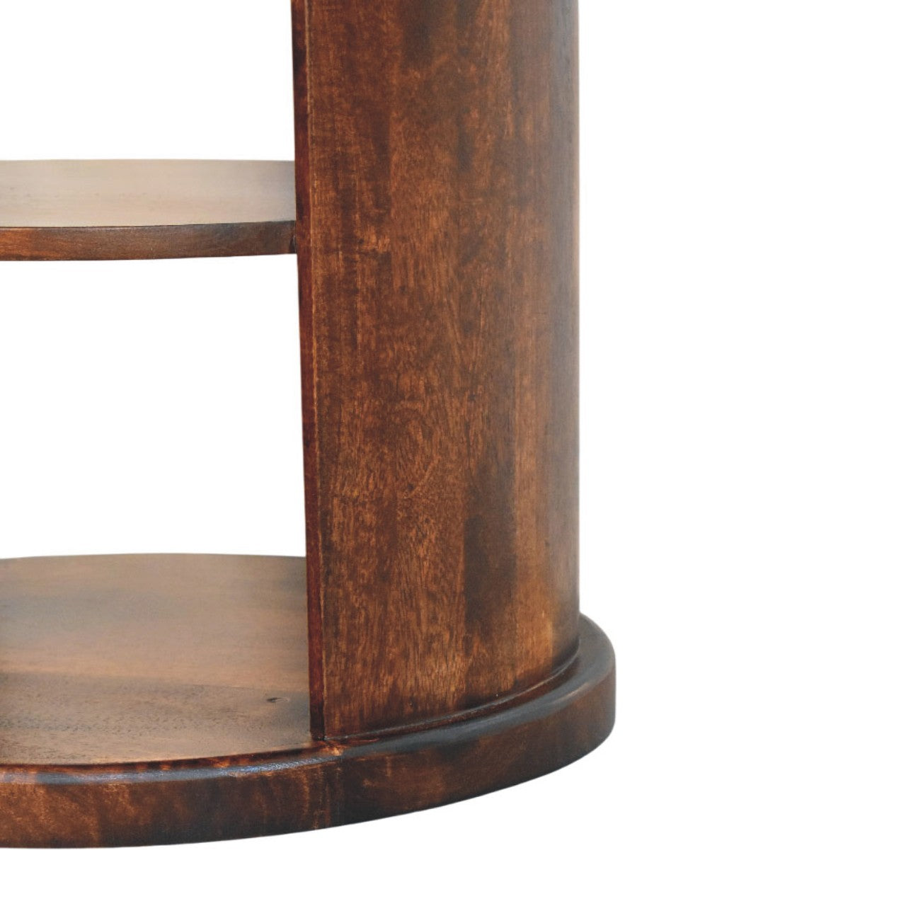 Ventura Side Table, 2 Open Shelves, Dark Brown | Brown