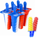 Bpa Free Spiral Ice Pop Mould With 6 Sticks Tricolour
