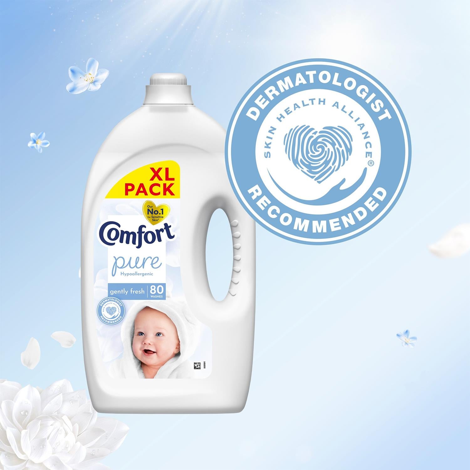 Fabric Conditioner Pure, 4 Pack Of 80 Washes, 2.4 L