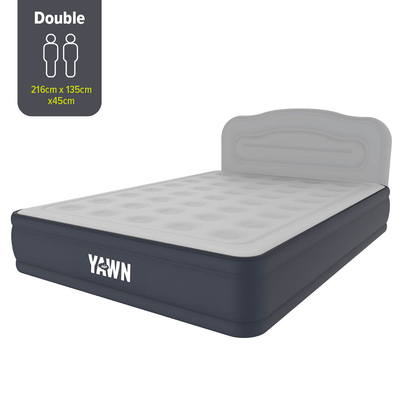 Air Bed Deluxe With Custom Fitted Sheet | Double