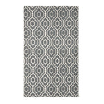 Riga 100% Cotton Printed Patterned Rug Hall Runner, 66 X 200 Cm | 150cm x 220cm | Grey & White