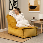 Dolce Velvet Bean Bag Lounger | Yellow