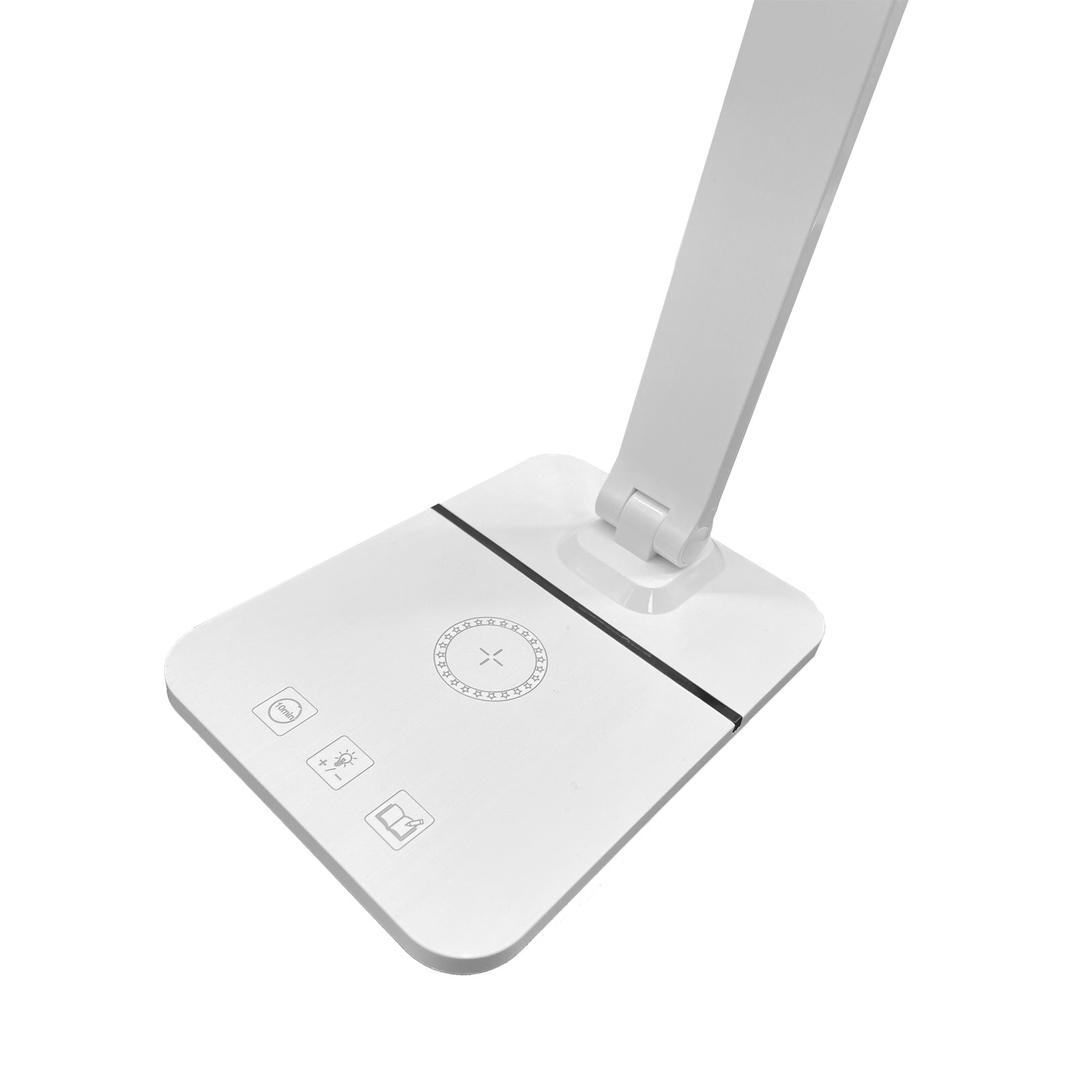 Touch Control White Desk Lamp With Wireless + Usb Phone Charger