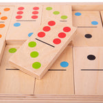 Wooden Jumbo Dominoes Set, Includes 28 Pieces
