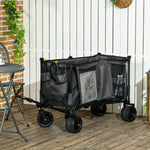 Folding Garden Camping Trolley Steel Frame | Dark Gray