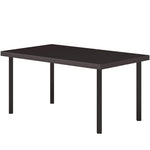 Brown Metal Garden Table, Woodgrain