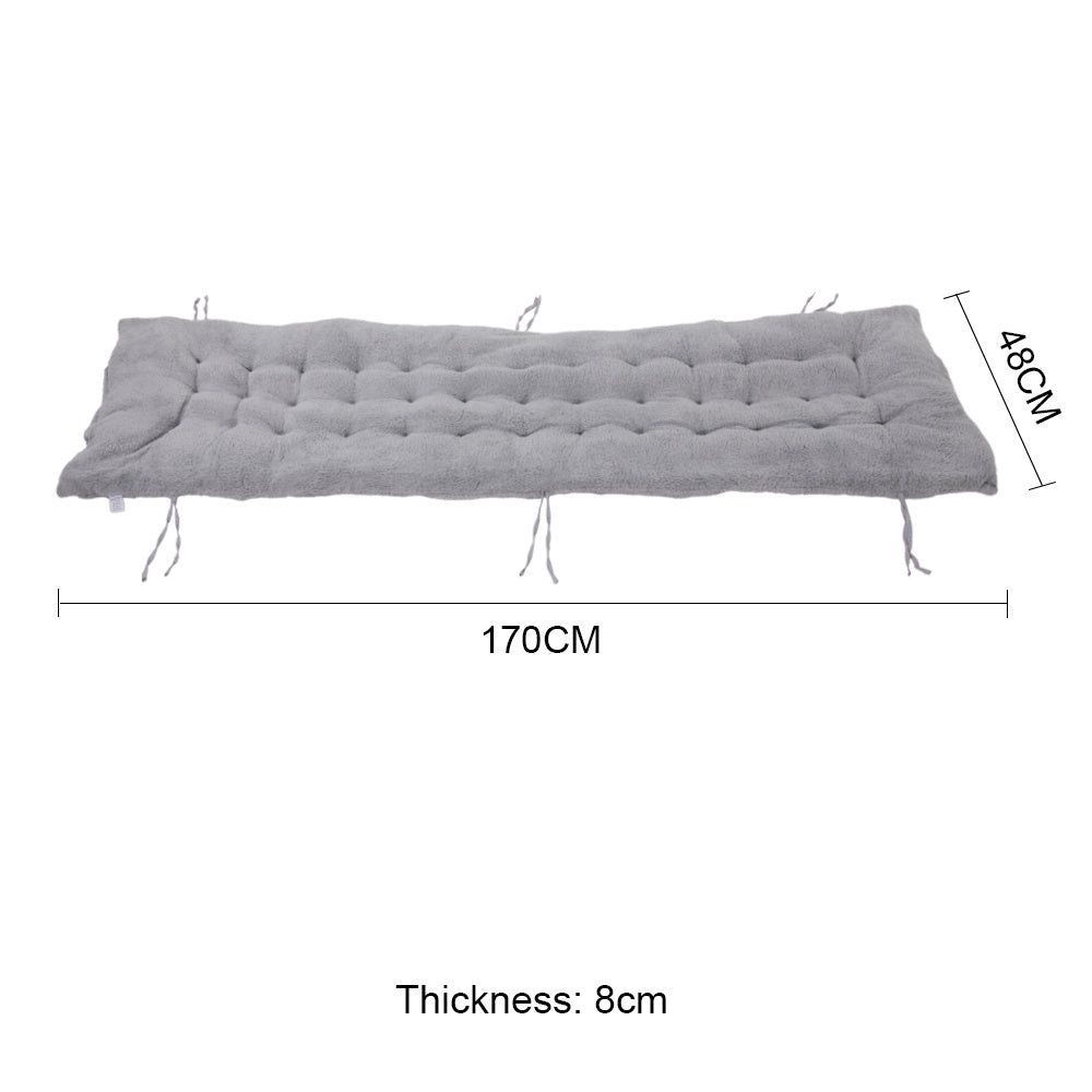 Thick Sherpa Fleece Lounger Cushion Soft Plush Recliner Chair Pad | Large | Grey