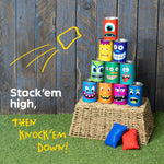 Hillington Bean Bag Toss Carnival Game With 10 Cans And 3 Beanbags Set