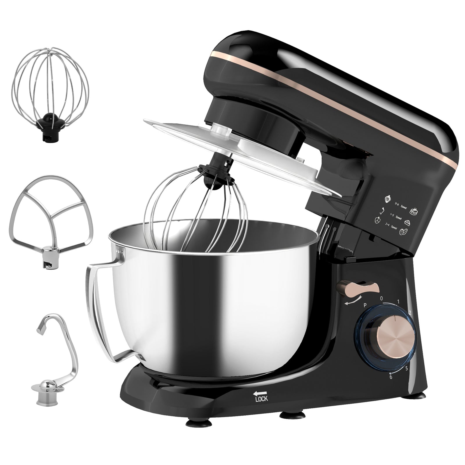 Electric Stand Mixer 4.5l Food Mixer With Dough Hook | Black
