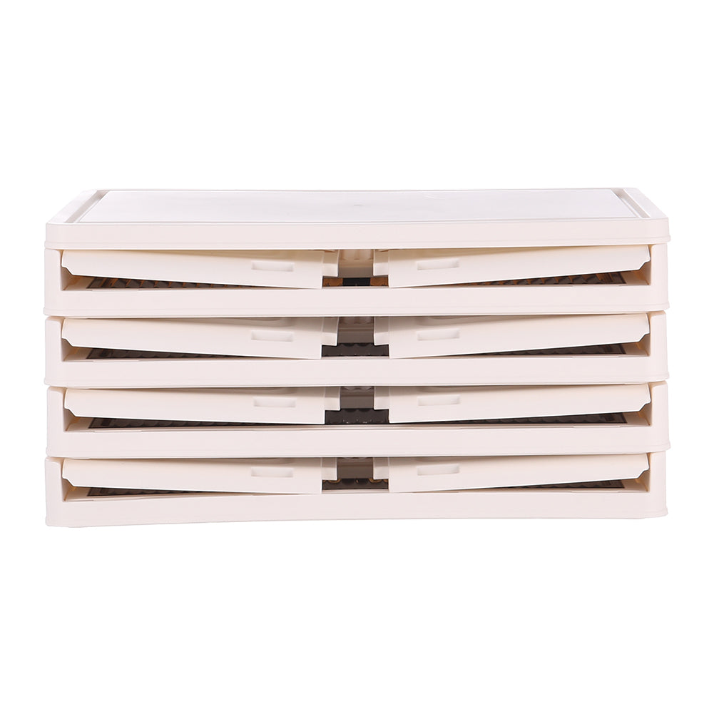 4-layer Thicken Foldable Shoe Storage Box With Wheels