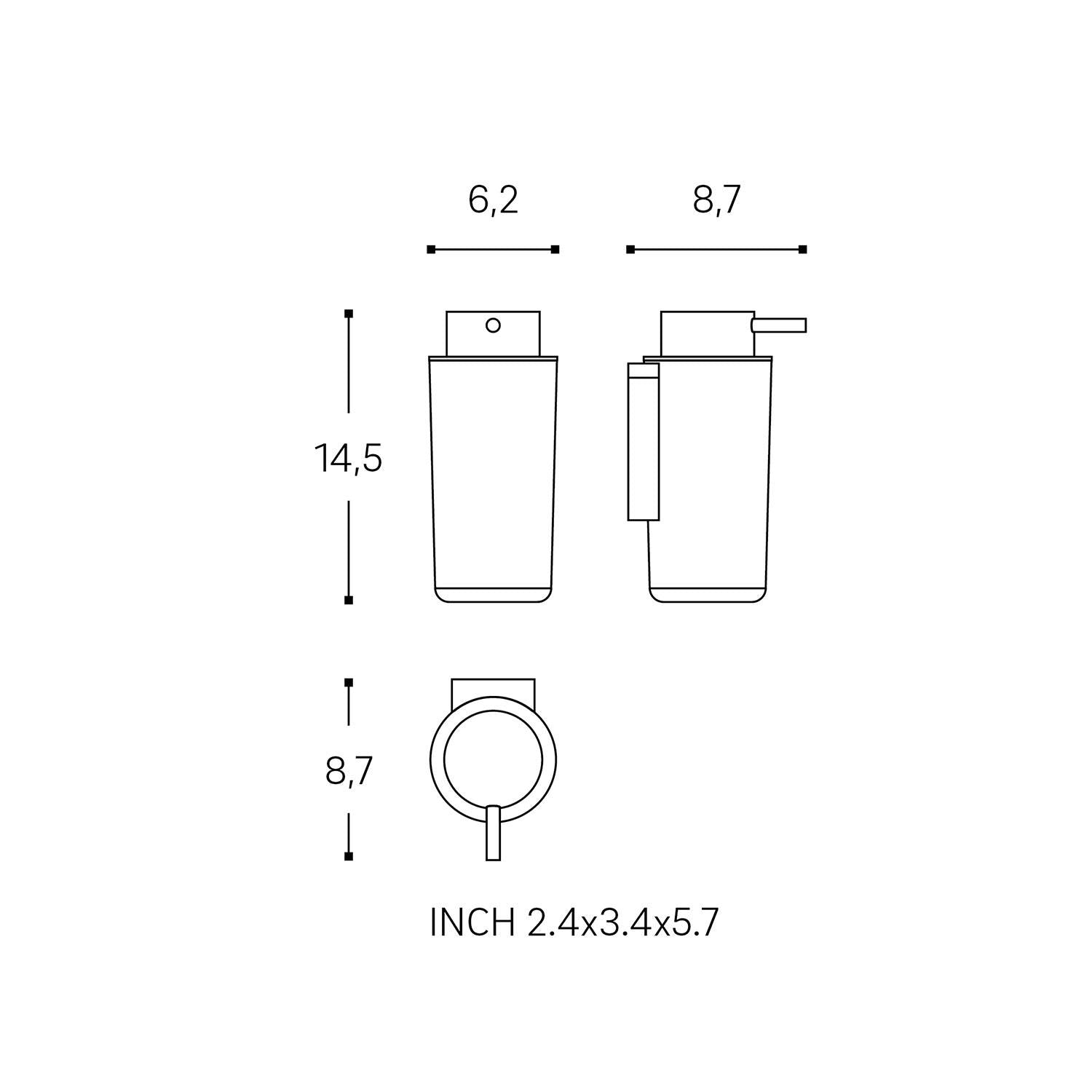 Soap Dispenser, 200ml, Self-adhesive, Chrome Silver, Next Collection