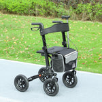 Rollator Walker With Padded Seat Backrest All-terrain Wheels