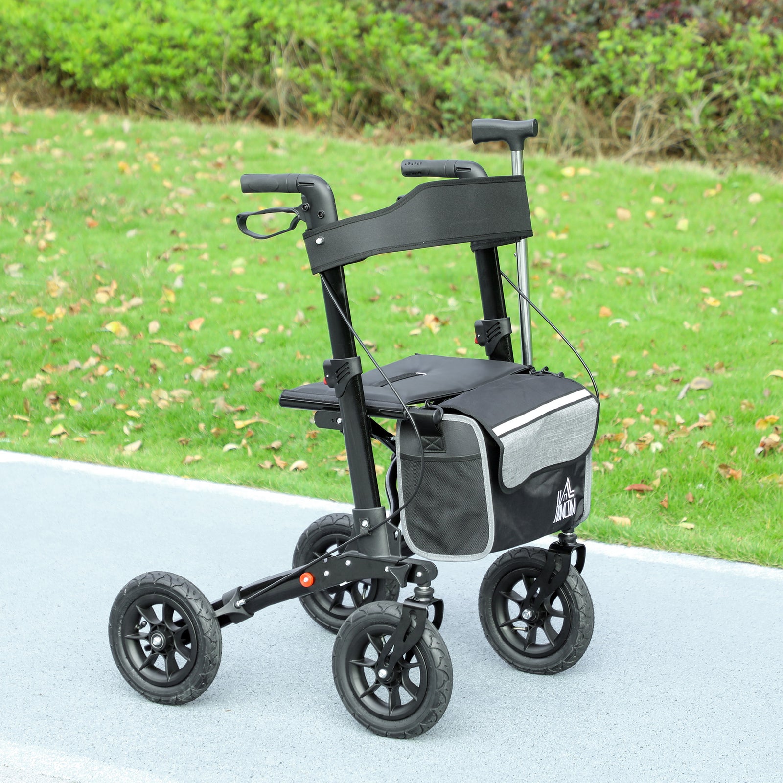 Rollator Walker With Padded Seat Backrest All-terrain Wheels