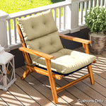 Adirondack Chair Cushion Rocking Chair Cushion W/ Ties | Beige