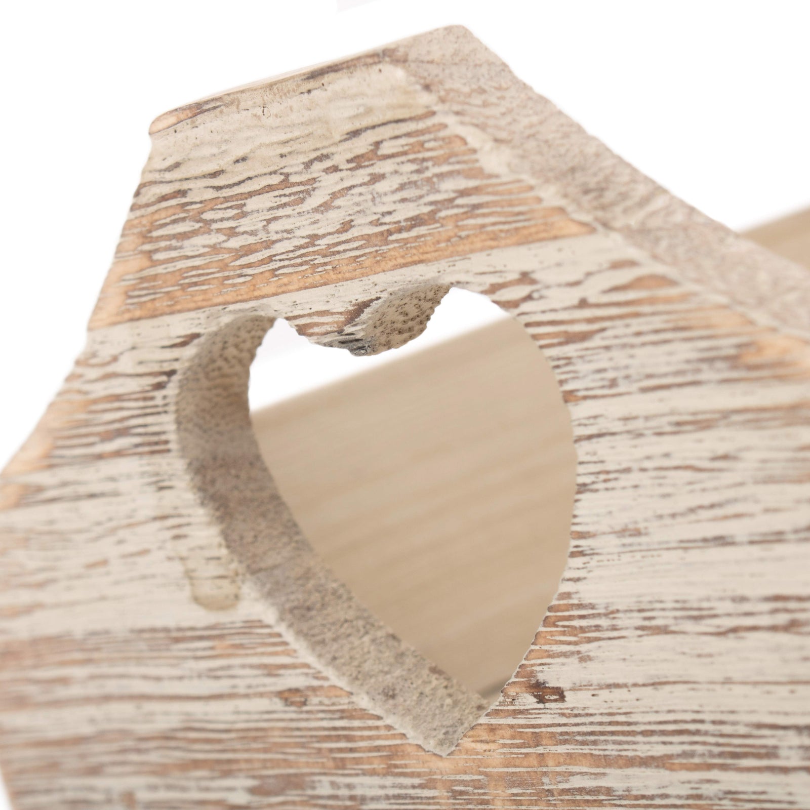 Shallow Wooden Heart Cut Out Tray | Small | Brown