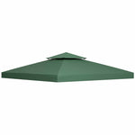 3x3m Gazebo Top Cover Double Tier Canopy Replacement | Green