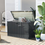 400l Waterproof Metal Outdoor Storage Box With Lock And Keys
