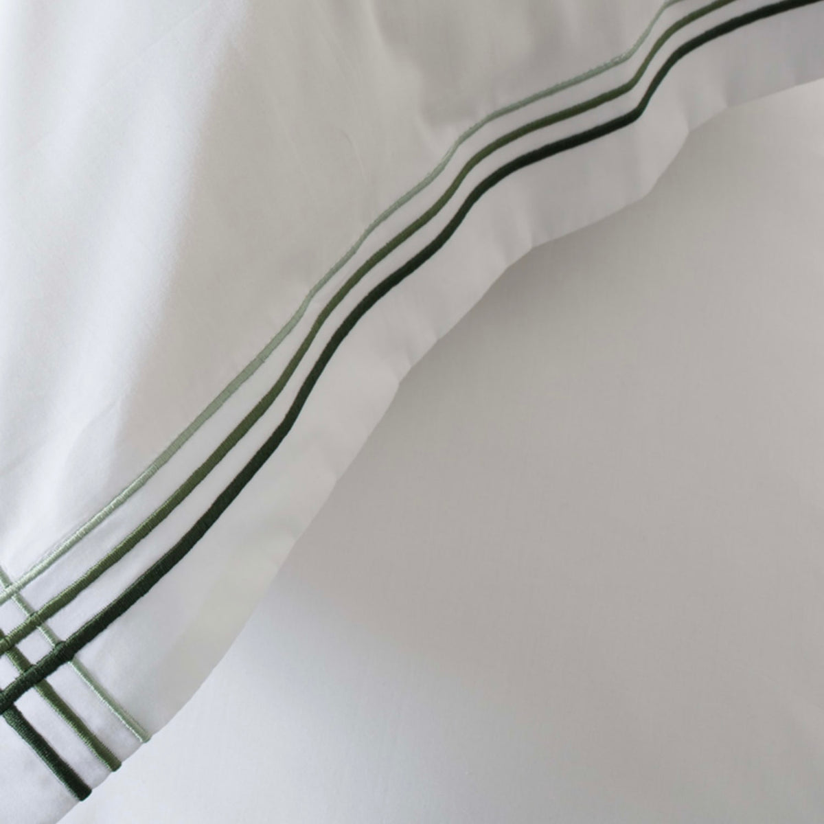 Mirabelle Cotton Embroidered Duvet Cover Set | Double | Sage Green
