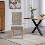 Set Of 2 Pienza Fabric Dining Chairs | Brown