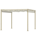 3x3m Pergola With Retractable Roof, Magnetic, Khaki | Khaki