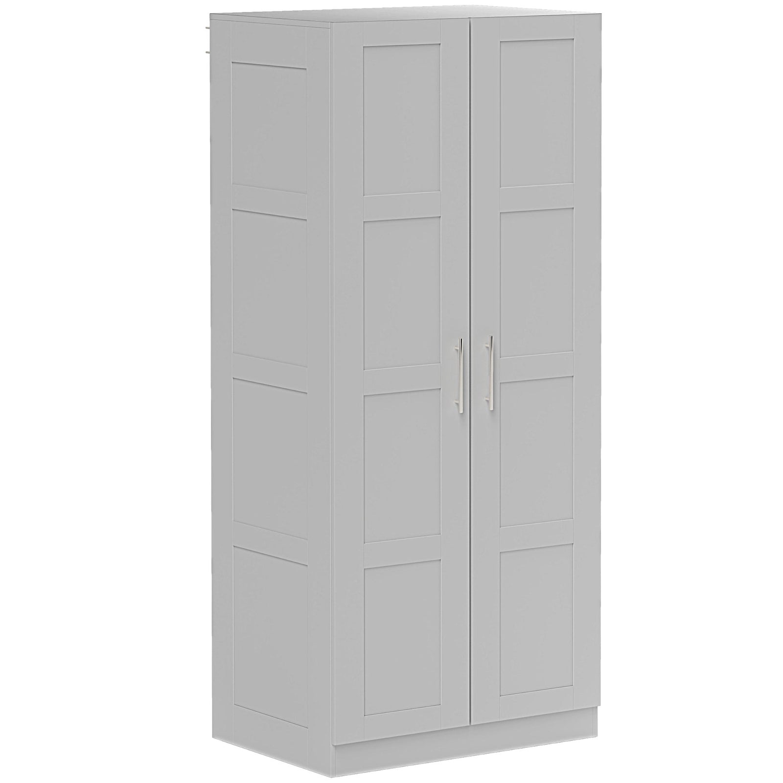 Wardrobe For Bedroom, Double Wardrobe With Hanging Rail | One Size