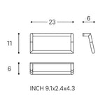 Towel Rack, Matt Black, Micra Collection