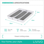 Non-slip White Utensil Tray