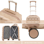Medium 25" Hard Shell Bubble Design Check-in Suitcase Hold Luggage Bag 20kg+ | Medium | Champagne