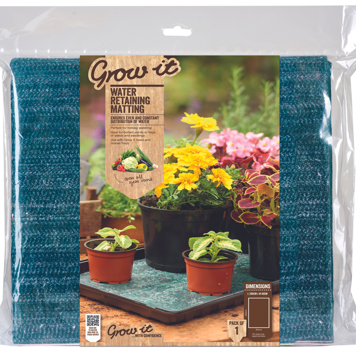 Capillary Matting Sheet, Non-woven For Grow It Trays | Set of 5 | Green