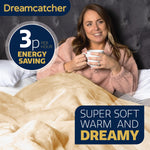 Heated Throw Faux Fur Electric Blanket 160 X 130cm Thermal Blanket & Timer 9 Heat Settings | Double | Cream
