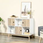 Bookcase Display Cabinet With 6 Storage Cubes Living Room | One Size | Natura