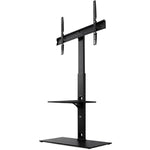 Futura Futura Tv Floor Stand 30 To 75 Inch Height Adjustable Swivel Mount With Shelf Supports 40kg