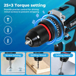 96 In 1 Cordless Electric Drill Set Driver Screwdriver Rechargeable | Blue