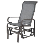 Outdoor Gliding Rocking Chair With Metal Frame For Patio | Gray
