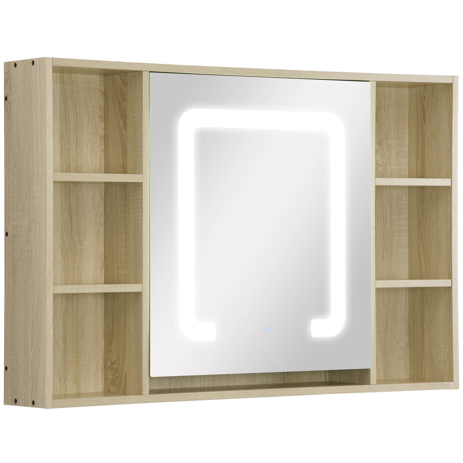 Led Bathroom Mirror Cabinet Wall-mounted Adjustable Shelves