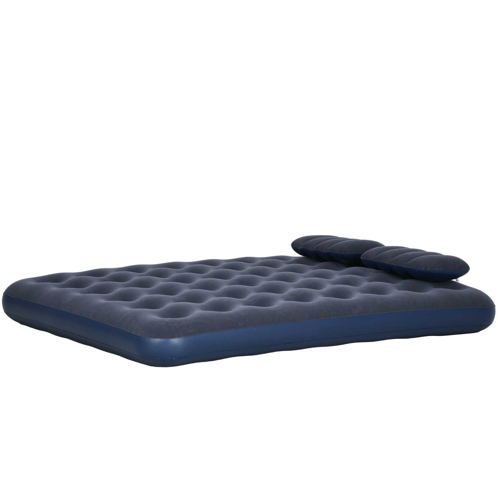 Double Air Bed With 2 Pillows Inflatable Mattress | Blue
