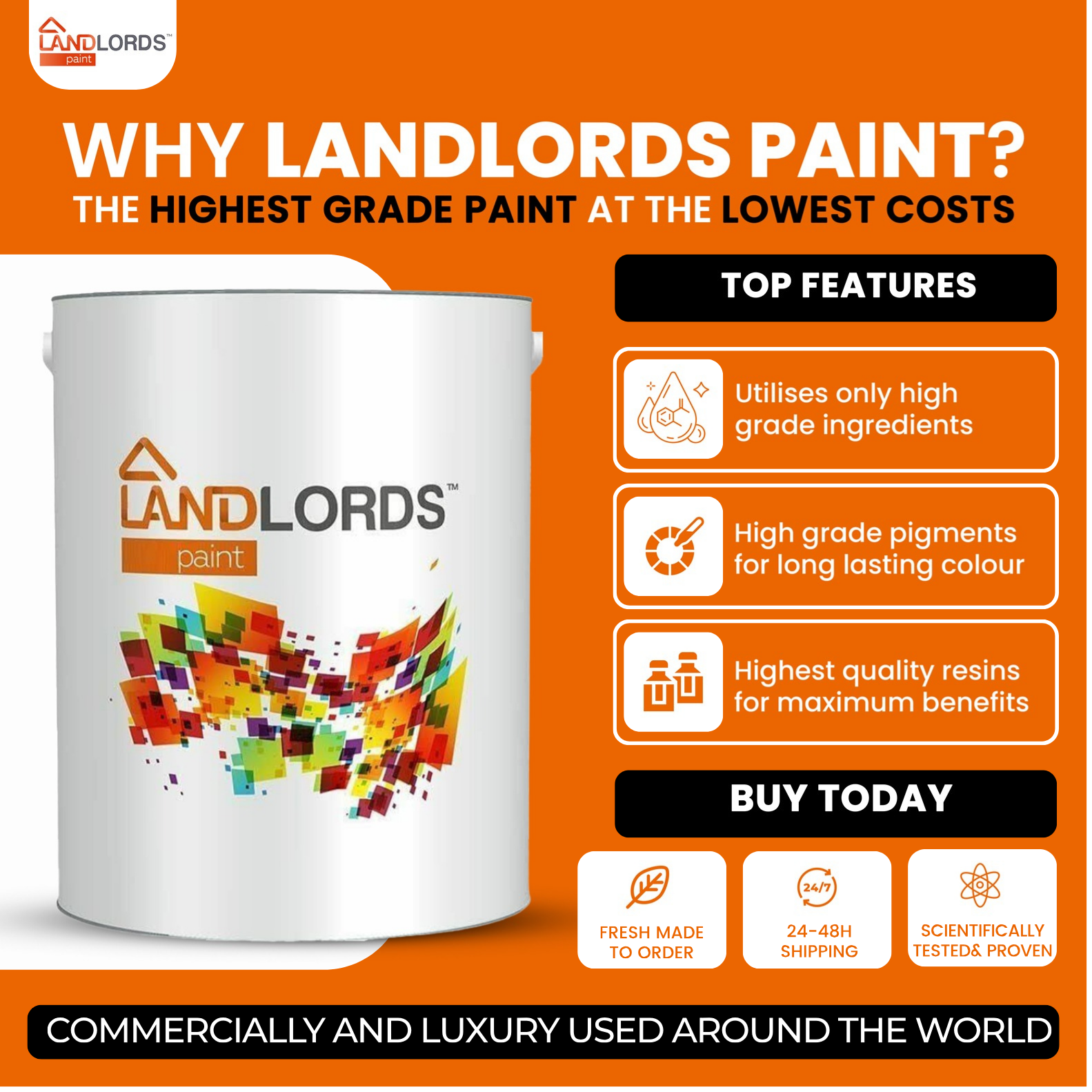 Landlords Paint Barn Paint - Weatherproof Protection For Wood & Metal