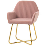 Accent Chair Velvet-feel Upholstered Lounge Armchair | One Size | Pink