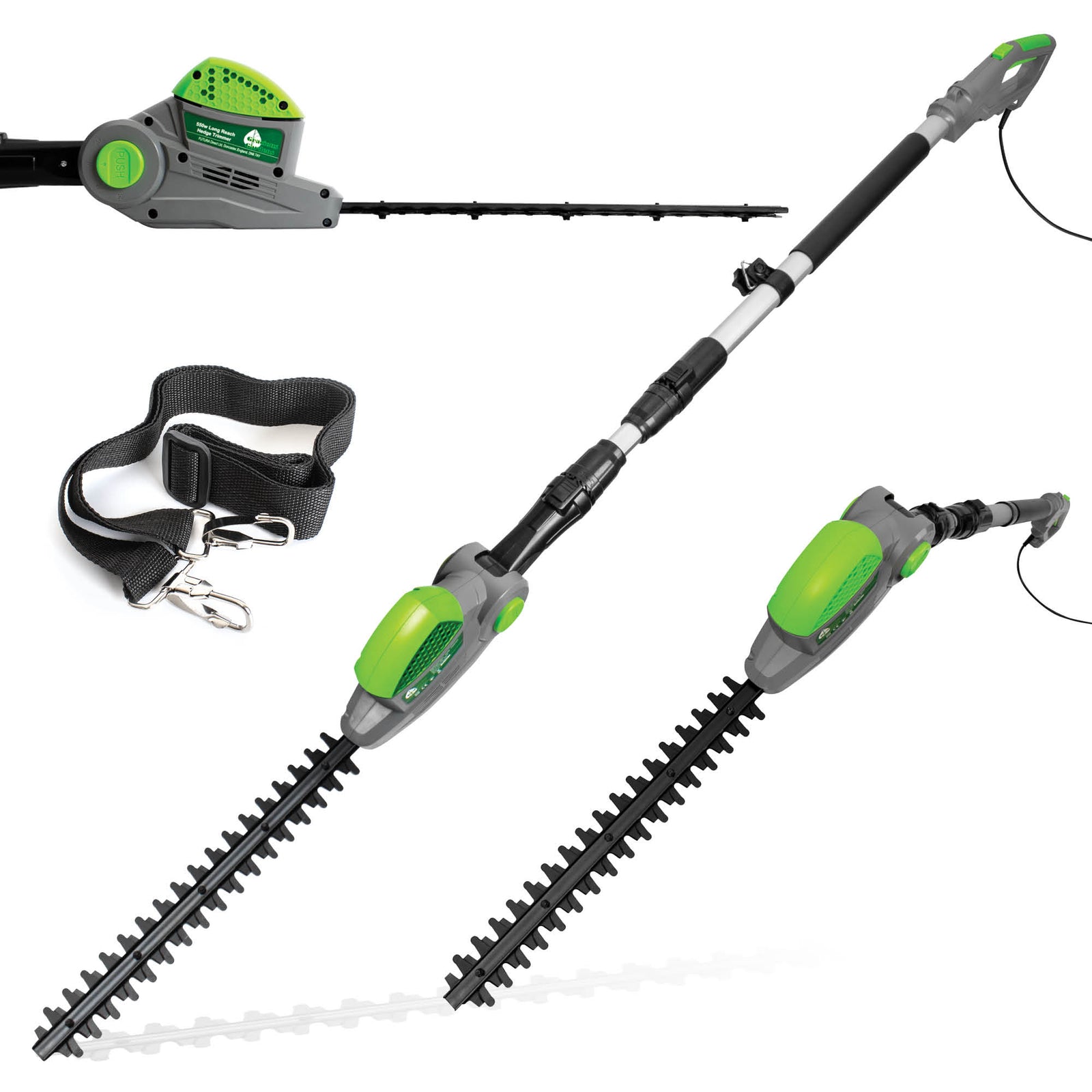 500w Hedge Trimmer Garden Electric Long Reach Telescopic Extendable Hedge Cutter Corded