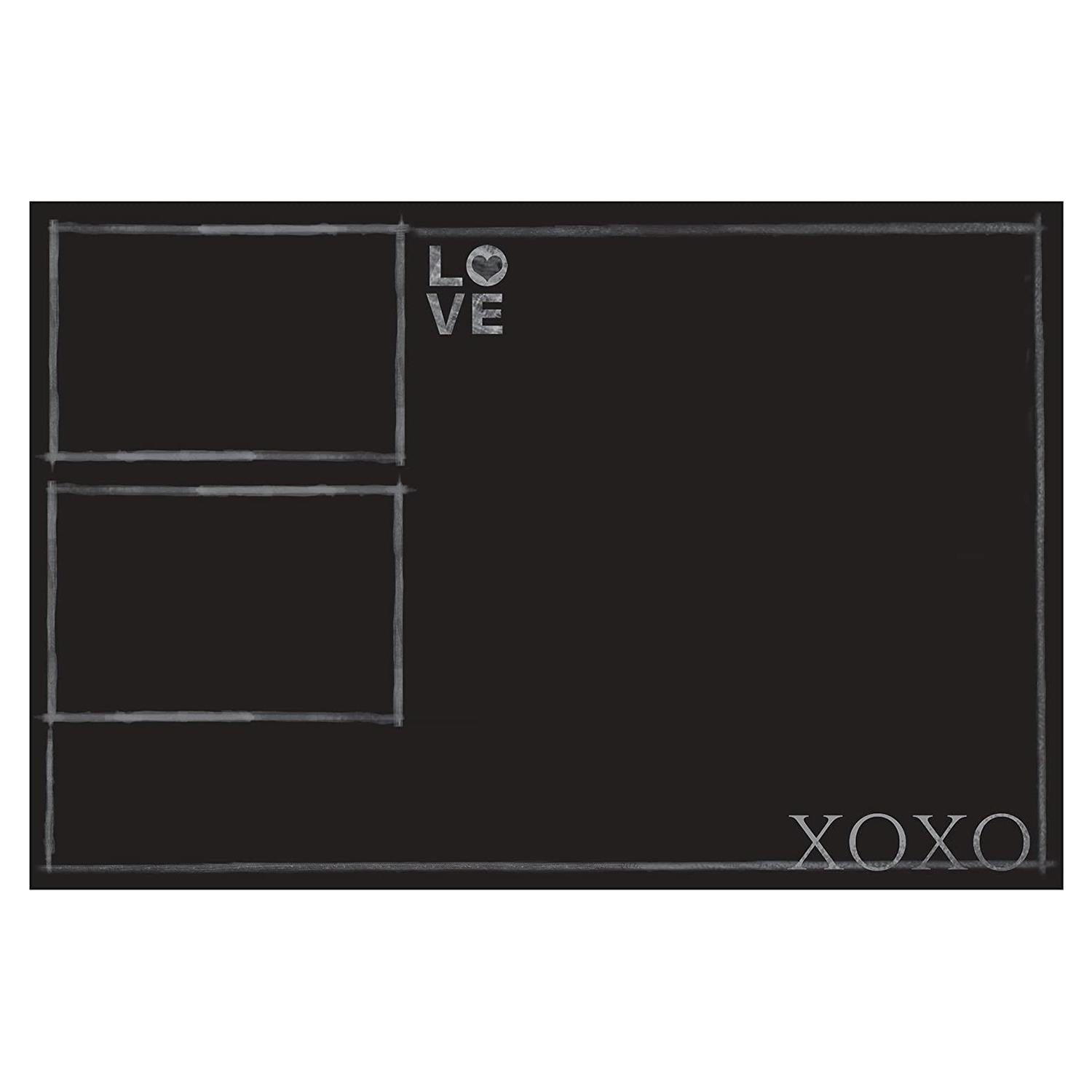 Peel And Stick Memo Black Chalkboard Paper Vinyl, 12" X 18"
