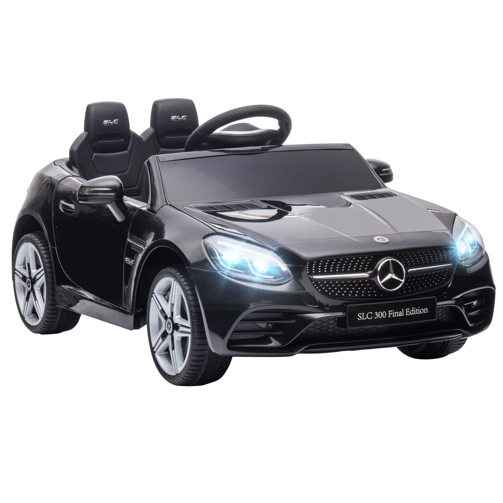 Benz 12v Kids Electric Ride On Car W/ Remote Control Music | Black