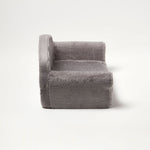 Plush Fold Out Sofa Pet Bed | Large | Grey