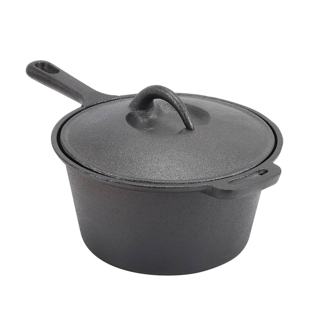 Breeins 2.5l Pre-seasoned Cast Iron Saucepan With Lid