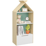 Kids Bookshelf With 3 Shelves, Drawer, Anti-tip Device, For Kids Room