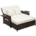 Rattan Furniture Set With Sun Lounger | Brown