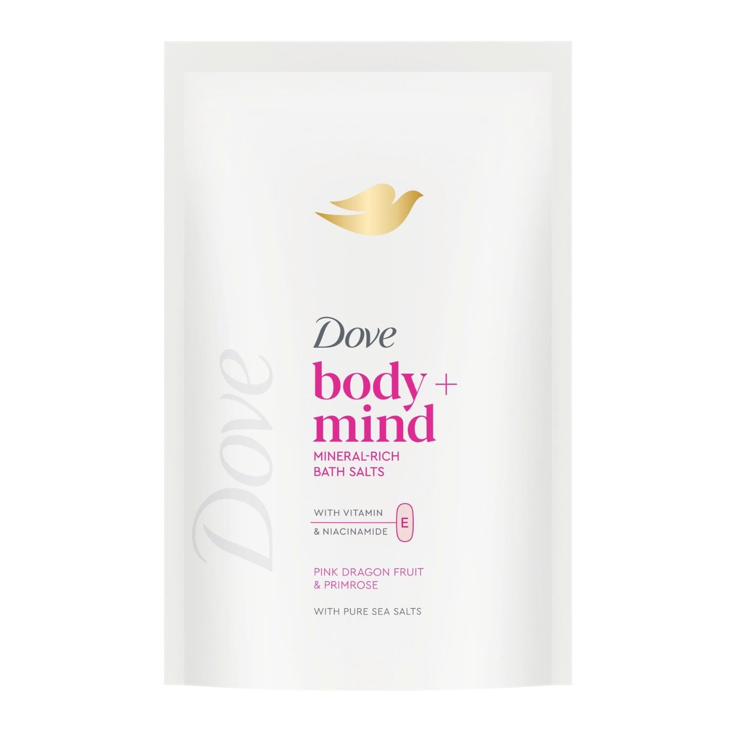 Body + Mind Mineral-rich Bath Salts, Dragon Fruit & Primrose, 400g | Set-of-6