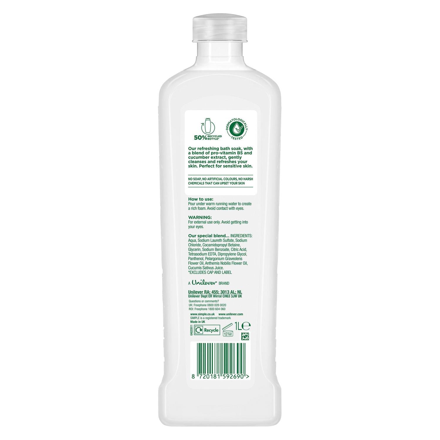 Refreshing Bath Soak Cucumber Extract 1l | Set of 12