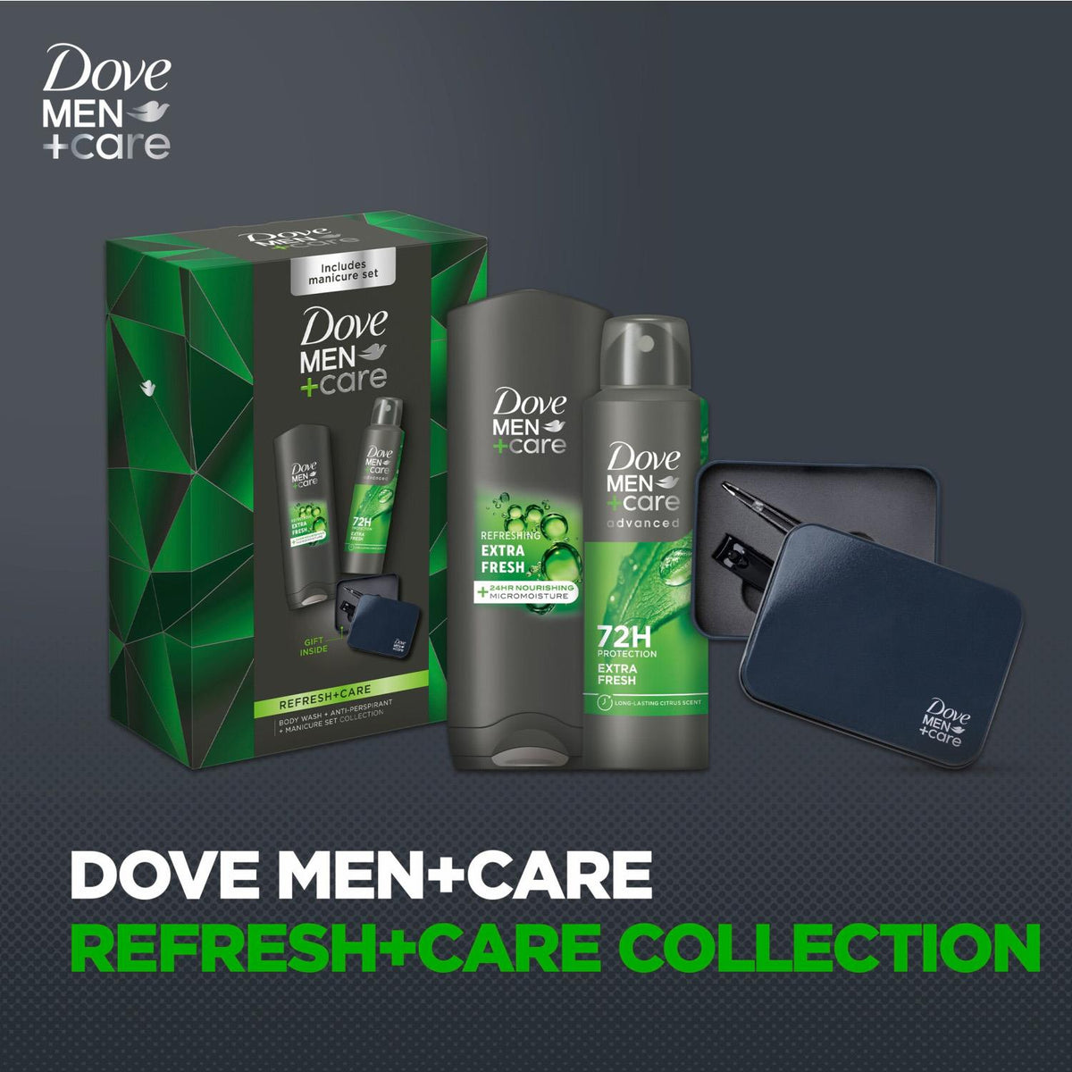 Men+care Refresh+care Duo & Manicure Kit Gift Set, 2 Piece Each | Set of 3