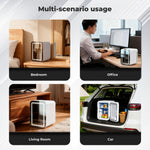 Mini Fridge 5l Portable Cooler Warmer With Mirror Bedroom Office Car | White