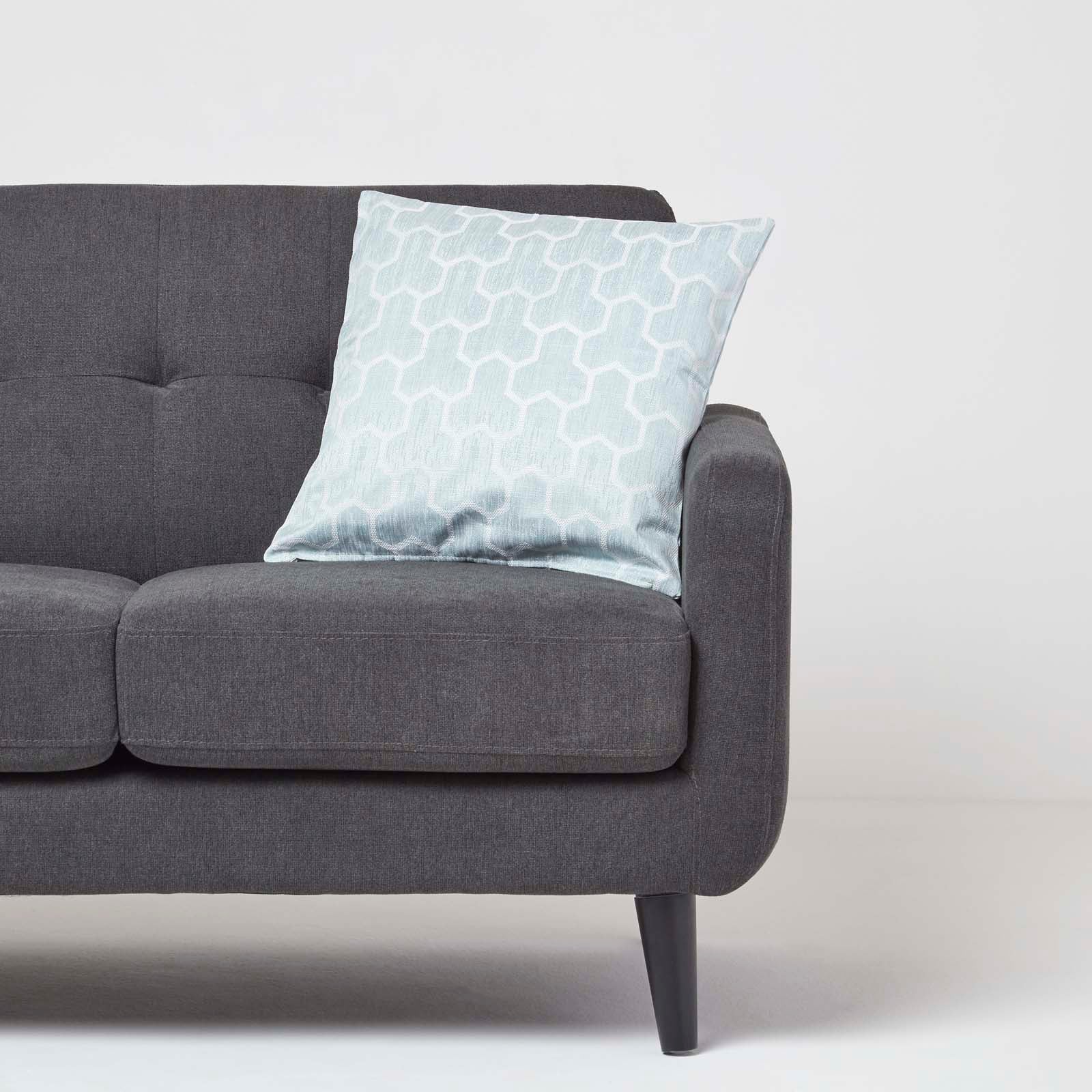 Geometric Jacquard Cushion Cover | 45cm x 45cm | Blue